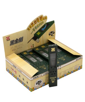 Грифель д/мех. карандаша 2.0мм CY-133/WTZ-1 2В, 120мм, 10шт в пластиковом футляре