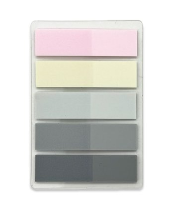 Закладки самоклеящиеся WH-6 пластиковые "Пастельные" 45*12 мм 5 цветов*20листов, в ПВХ пакете