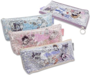 Пенал DL-450 Косметичка, текстиль/силикон, 1 отделение на молнии, с декором, ассорти, уп ПВХ SV-1906