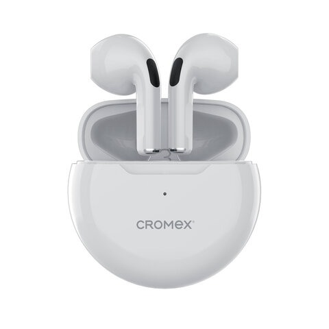 Наушники беспроводные TWS вкладыши с микрофоном CROMEX (КРОМЕКС) EP-T28W, Bluetooth 5.4, белые, 5141
