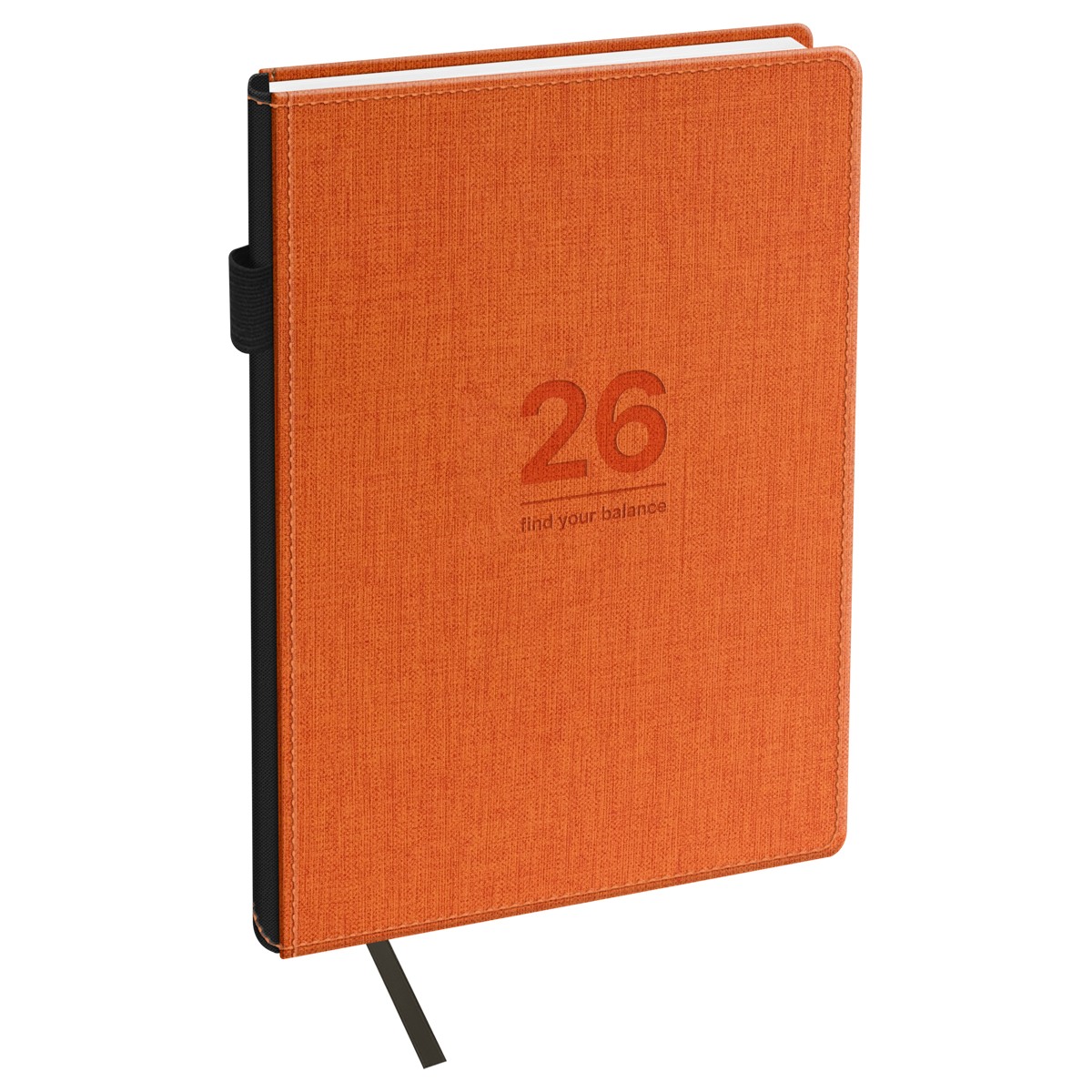 Ежедневник датированный 2026г., А5, 176л.,BG "Fillsta. Orange", оранжевый