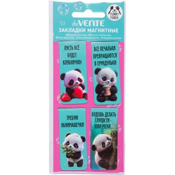 Набор закладок магнитных 4шт., "Yummy Panda" 25*56,6мм 247190