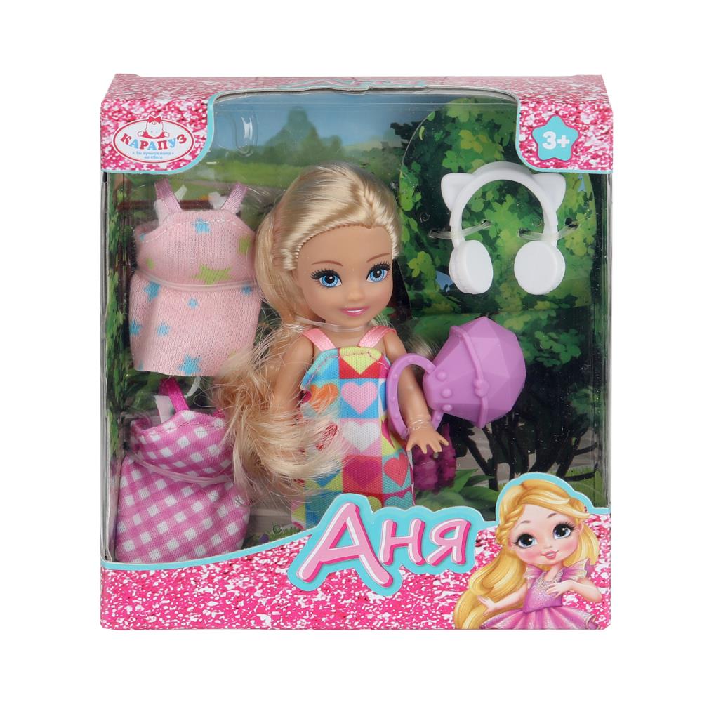 Кукла Аня 12 см, акс., кор КАРАПУЗ в кор.120шт