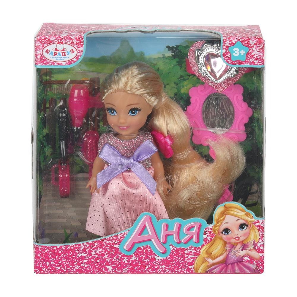 Кукла Аня 12 см, акс., кор КАРАПУЗ в кор.120шт