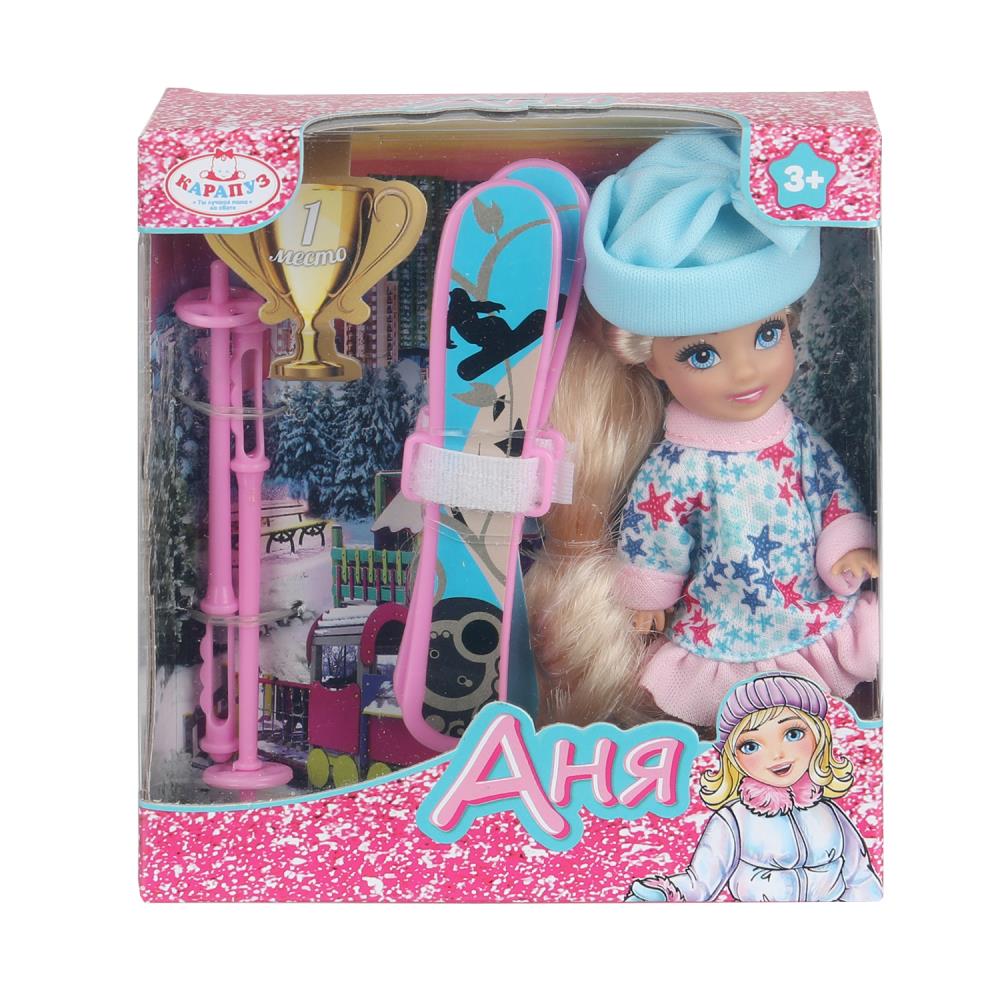 Кукла Аня 12 см, акс., кор КАРАПУЗ в кор.120шт