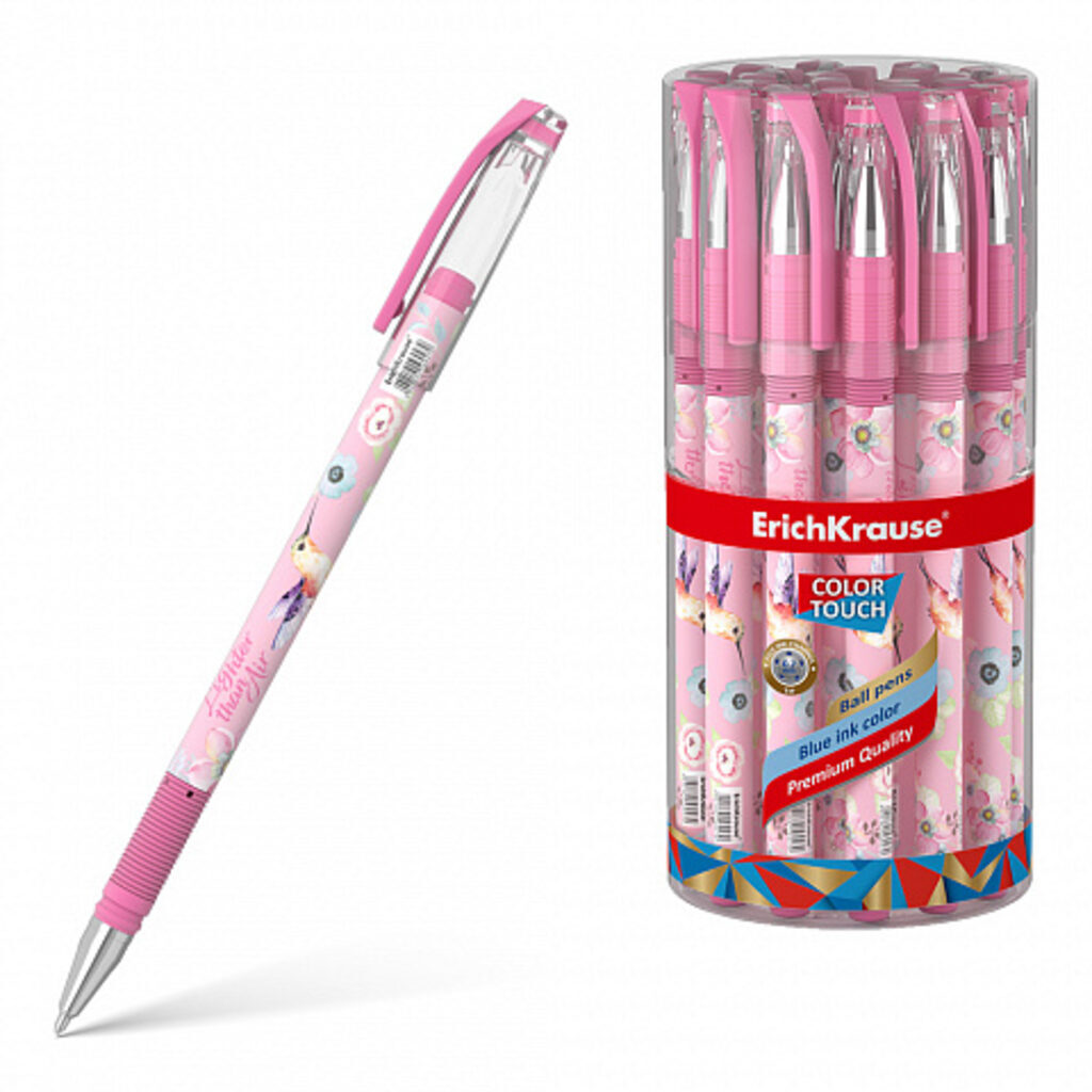 Ручка шар. ЕК ColorTouch Colibri синяя, 0,7мм, покрытие Soft touch