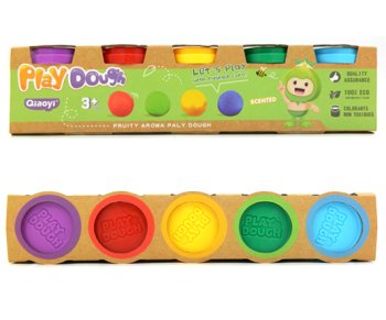 Масса для лепки (тесто) 5 цв. 100гр. DM-179/DA-19 в баночках, ароматизированная №8730