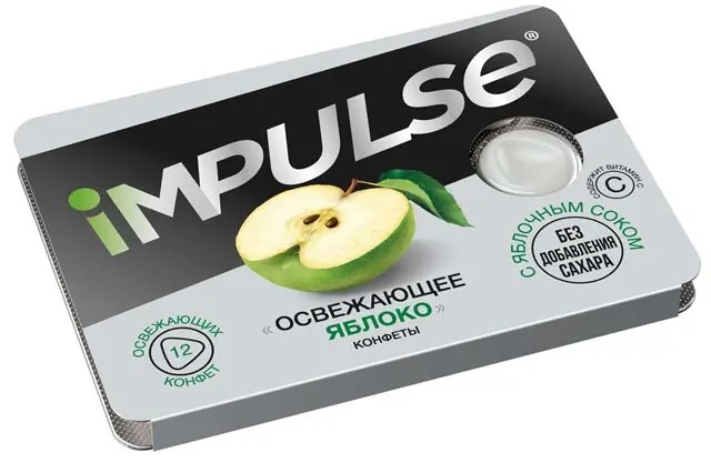 «Impulse», конфеты «Освежающее яблоко», 19,5 г (упаковка 15 шт)
