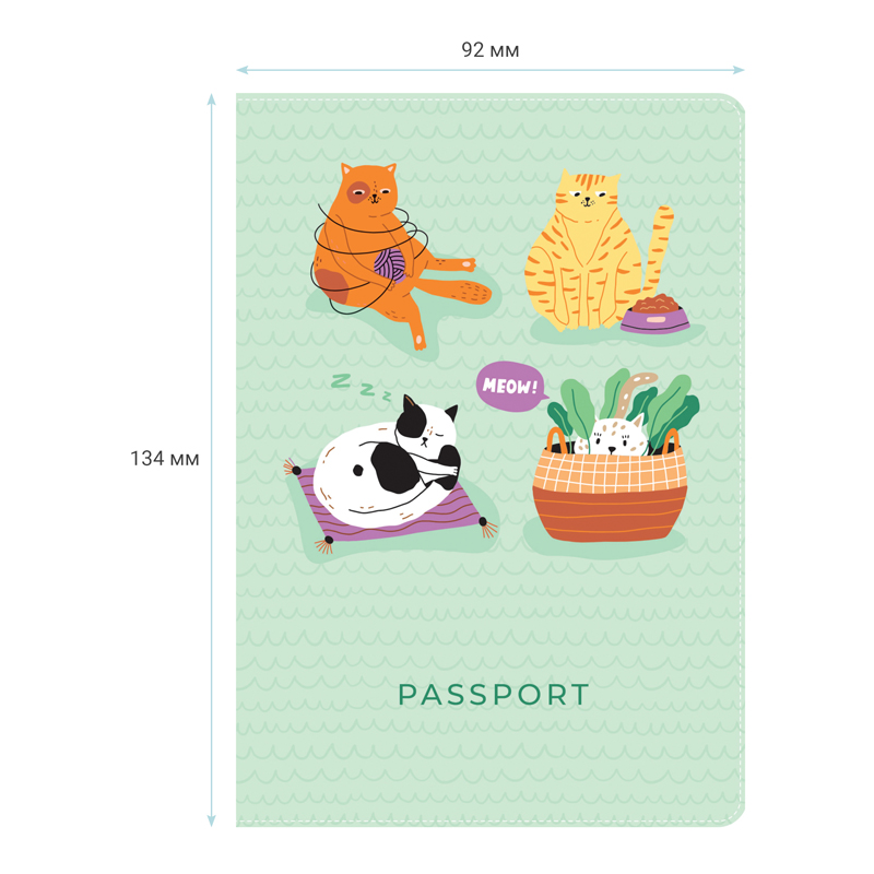 Обложка для паспорта MESHU "Meow"