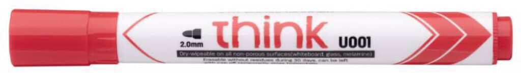 Маркер Deli для белой доски 2мм красный Deli