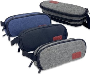 Пенал DM-22/DP-18 "Activelife" овальный, текстиль, 3 отделения на молнии, с нашивкой, ассорти, в уп