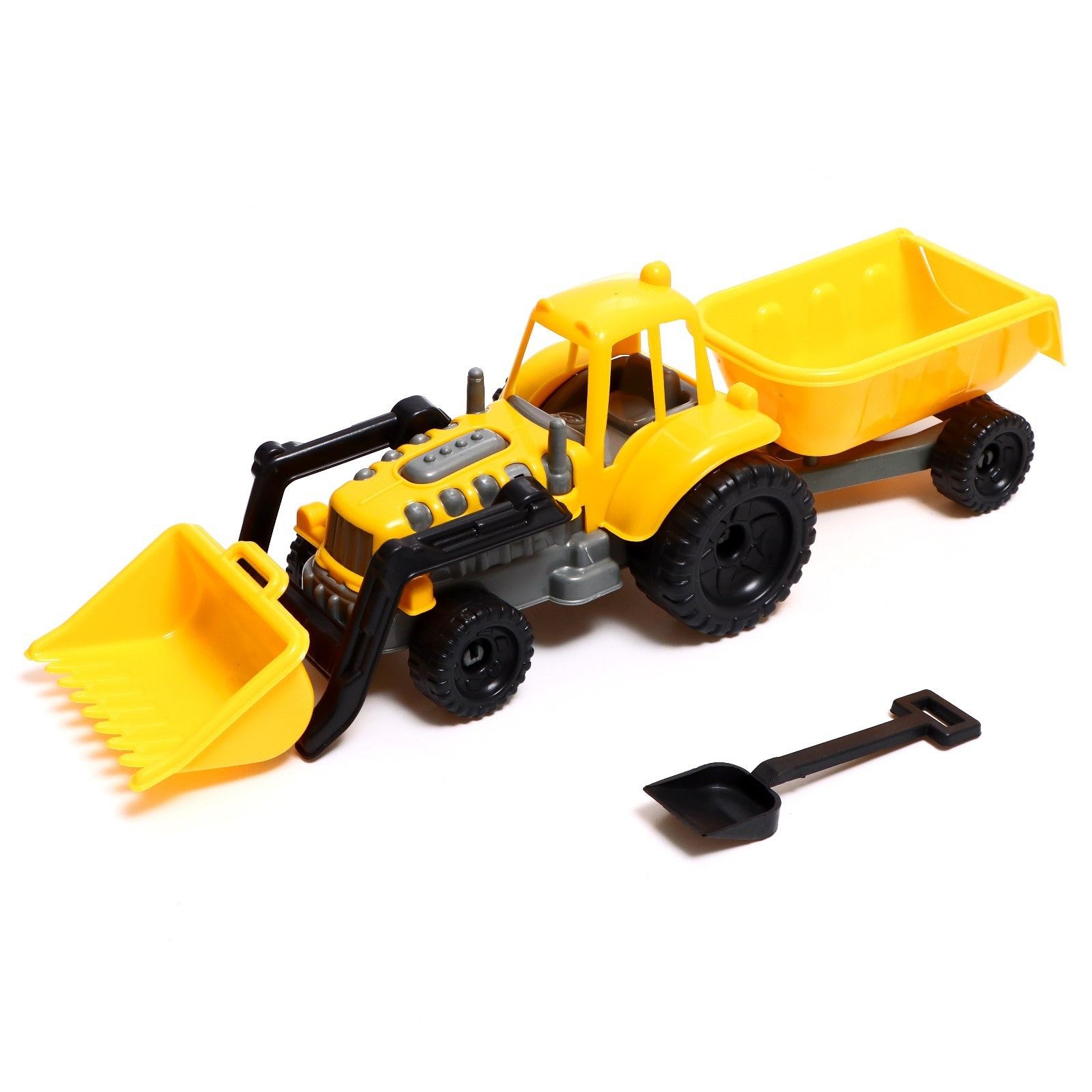 Игрушка "Трактор Mini" с грейдером и прицепом + лопатка МИКС 2641 9423382