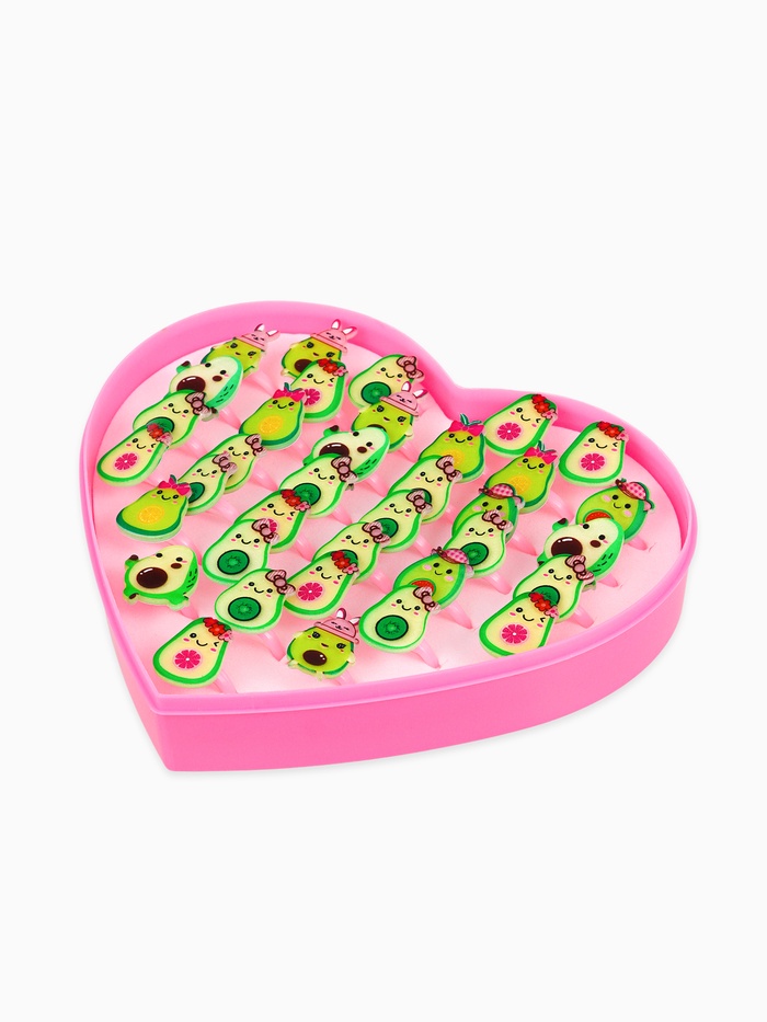 Кольцо «Выбражулька» авокадики, форма МИКС, цветное, безразмерное