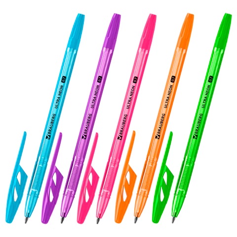 Ручка шариковая BRAUBERG "ULTRA NEON", СИНЯЯ, 0,7 мм