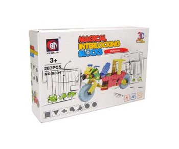 Конструктор Пазл ВР-18 "Мото" 207эл. (пластик) в к/кор 17*12*4см 9804