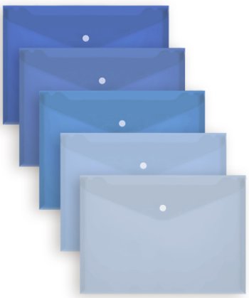Папка с кнопкой А-4 DI-3 "Синие оттенки" INTELLIGENT 33х23см, пластик, ассорти, штрихкод на папке (1