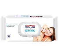 Влажные салфетки  120шт.Эконом Smart ДЕТСКИЕ с клапаном