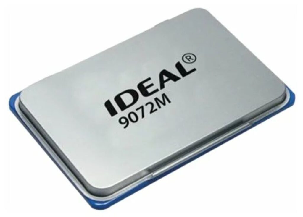 Подушка штемпельная IDEAL настольная 70*110мм, металл, синяя