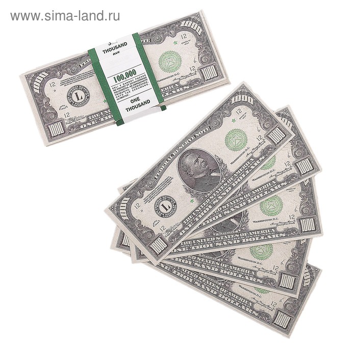 Пачка купюр 1000 долларов 778728