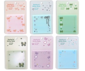 Блок самоклеящийся DM-108 "Бантики" 73х73мм, 50 листов с рисунком