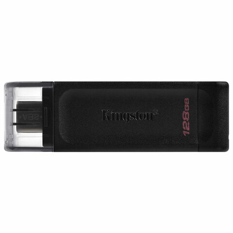 Флеш-диск 128 GB KINGSTON DataTraveler 70, разъем Type-C 3.2, черный