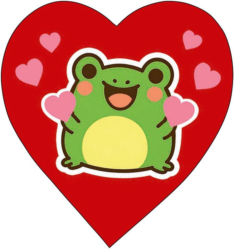 Открытка-мини 6*6см  "Лягушка" 261071