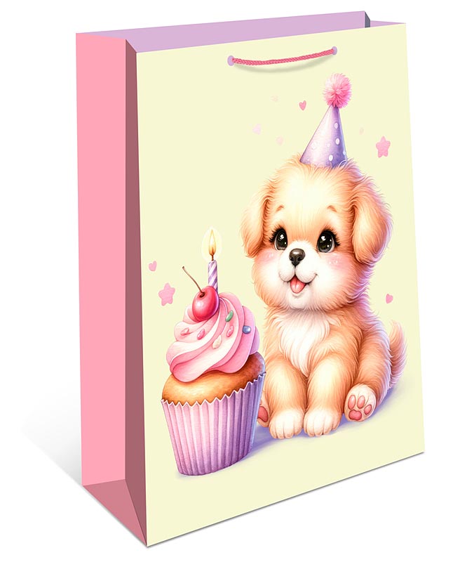 Пакет подар. бумажн. 33*42*10 см, 130гр/м2 Собачка 259656