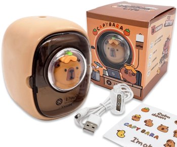 Точилка на батарейках DL-40 "Капибара" 7х9х9,5см, пластик, 1отверстие, с накопителем, без батареек