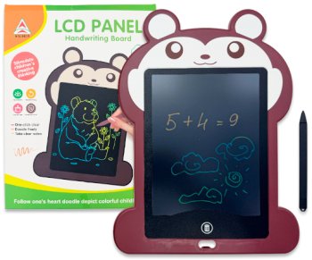 Доска для рисования DK-389  со стилусом, 22х28х0,7см, цветной LCD дисплей, пластик, на батарейке, цв