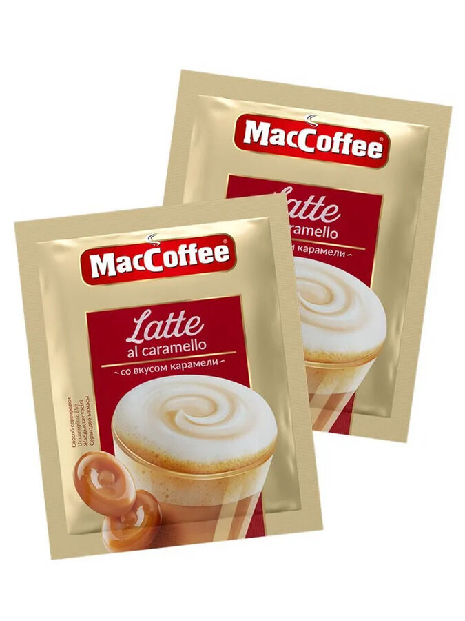 MacCoffee 3 в 1 Cappuccino LATTE карамель MacCoffee , 22г
