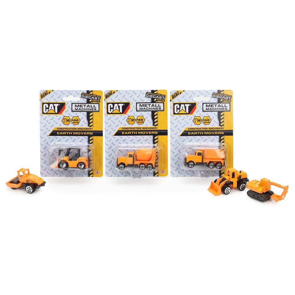 Модель металл СТРОИТЕЛЬНАЯ ТЕХНИКА caterpillar, 7,5см, своб.ход, подв.эл. Технопарк в кор.4*144шт