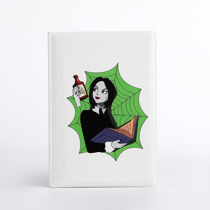 Обложка для паспорта "Девочка с книгой", 9,5*0,5*13,5, белый 9539258