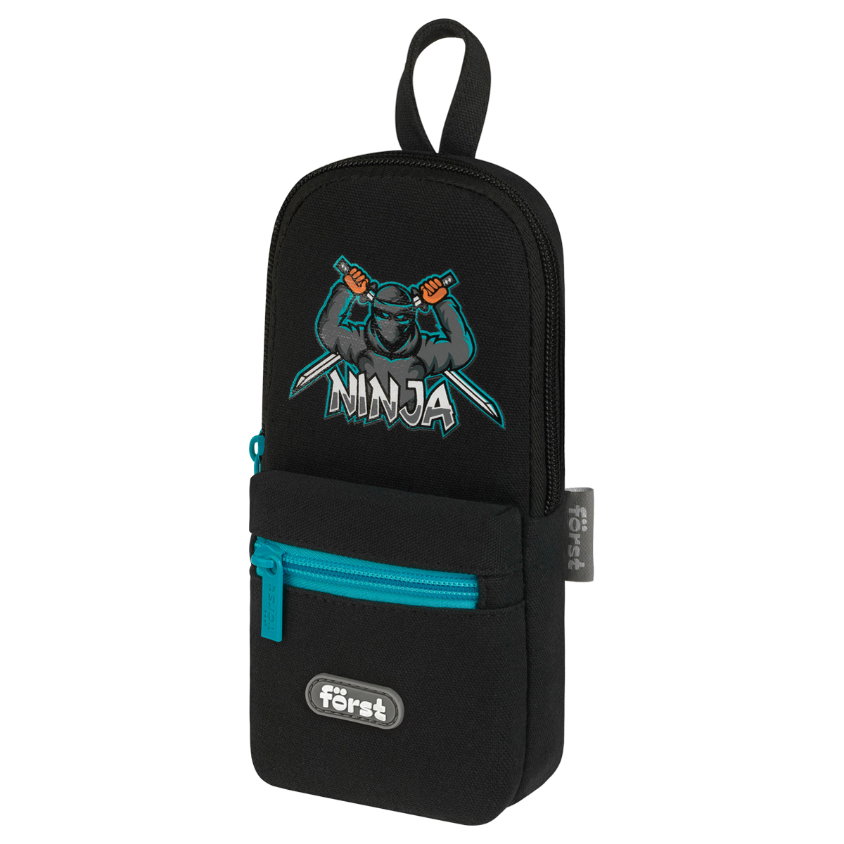 Пенал мягкий 1 отделение, 1 карман, 210*90*40 Först "Ninja", текстиль (осн 366551)