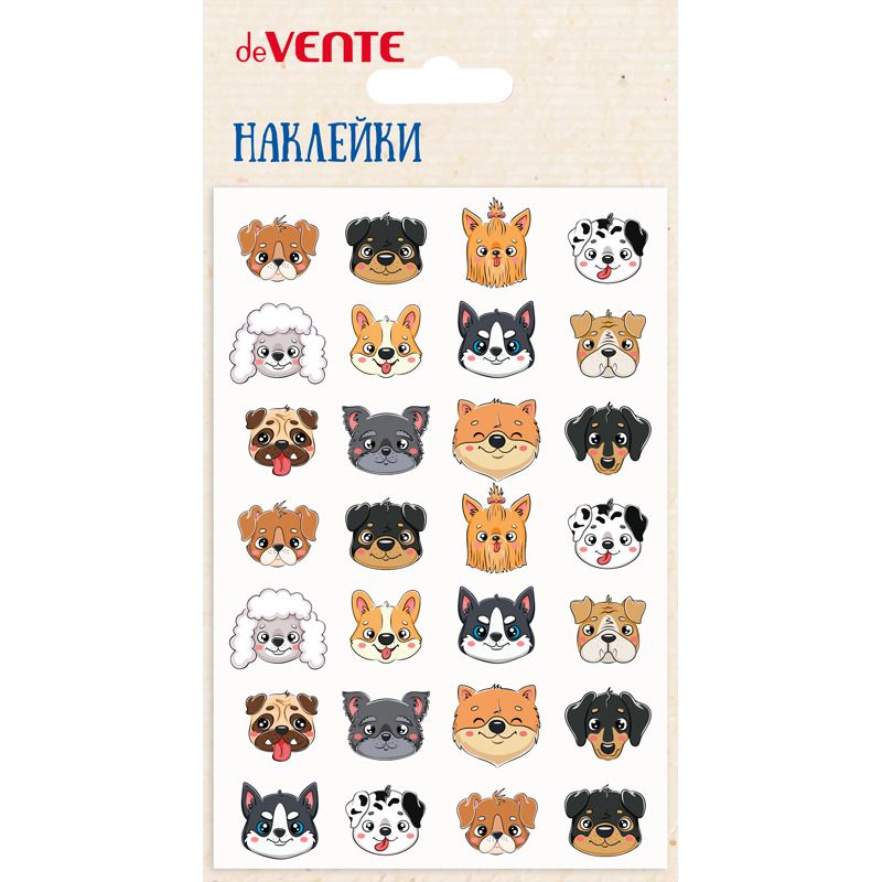 Наклейки декоративные объемные 10*15см "Dogs-stickers",мягкие, многораз. 244741