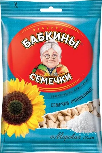 «Бабкины семечки», семечки жареные, солёные, очищенные, 100 г
