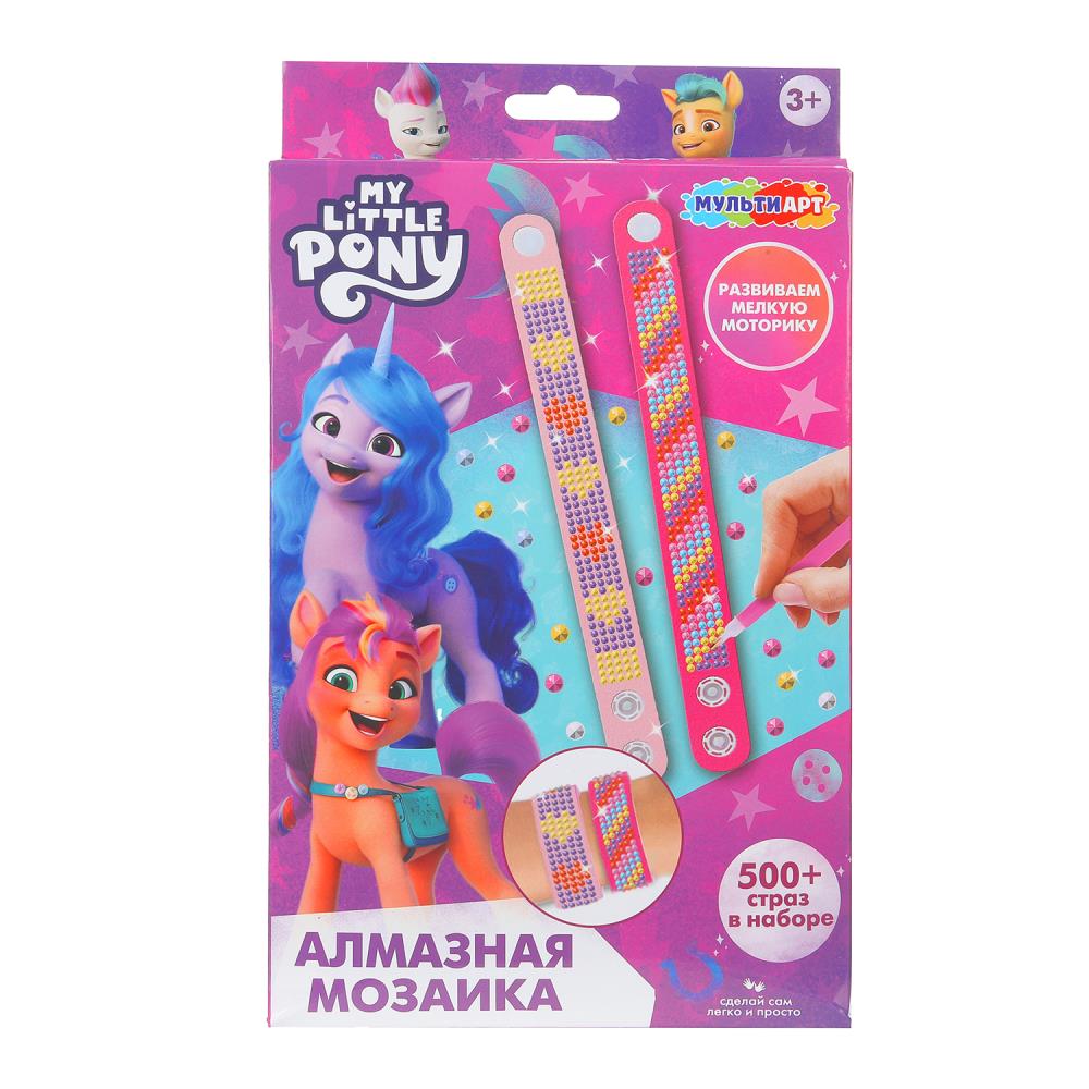 Браслеты алмазной мозаикой 2 шт, my little pony МУЛЬТИ АРТ в кор.100наб