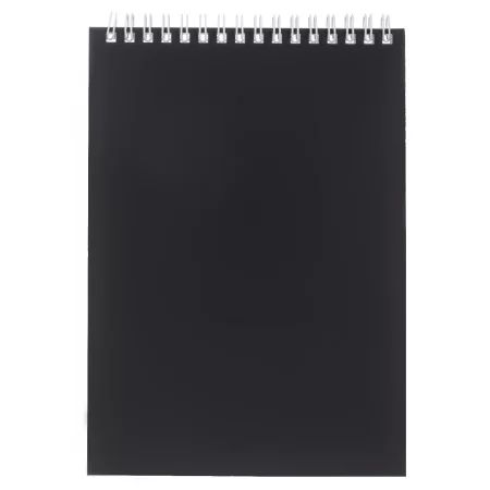 Блокнот А5 60л гребень "SoloMatte. Черный бархат" клетка, софт-тач Hatber 255321