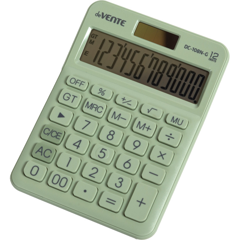 Калькулятор 12 разр. deVENTE" настольный, салатовый DC-108N-G deVENTE