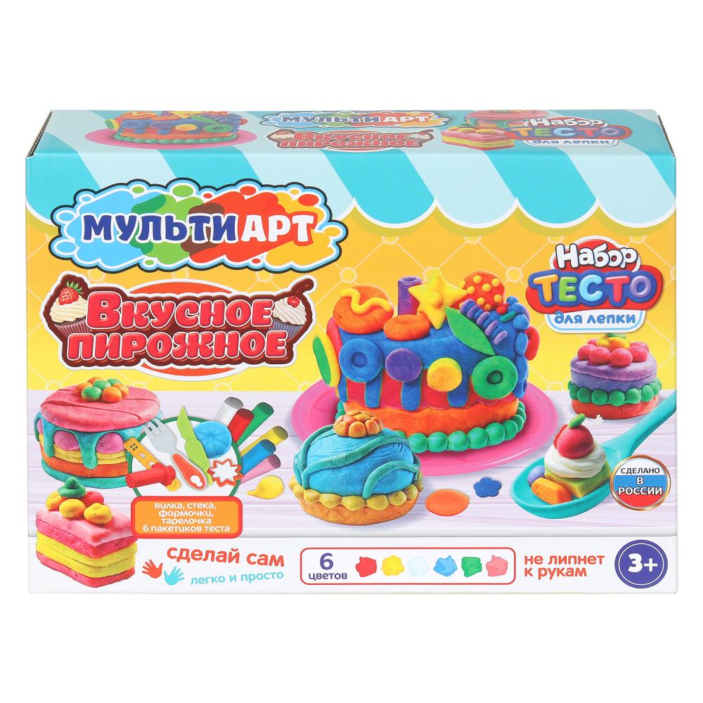 Набор для лепки вкусное пирожное, 24 см MultiArt в кор.8шт