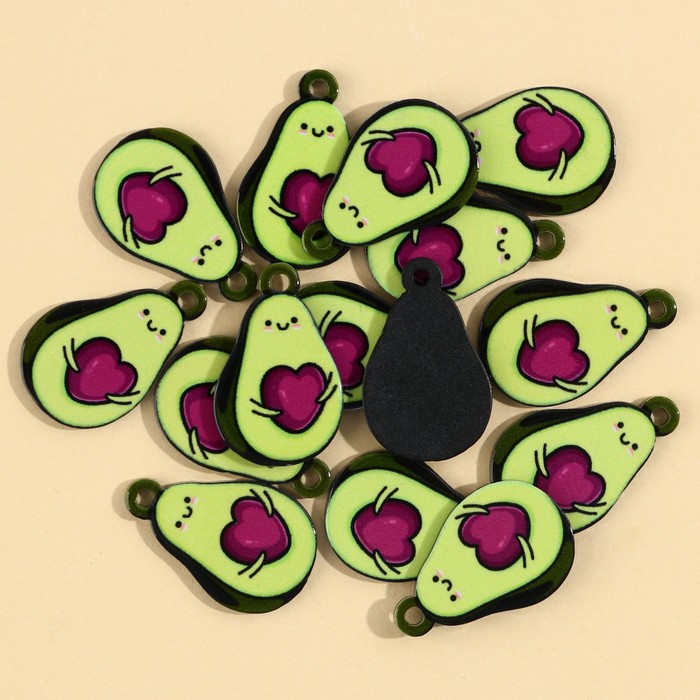 Фурнитура для украшений «Авокадо», 1.5×2.4 см, 15 штук