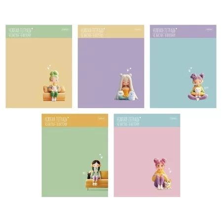 Тетрадь А5 48л кл. Hatber "Уютные моменты" 5 диз.в блоке, тисн.