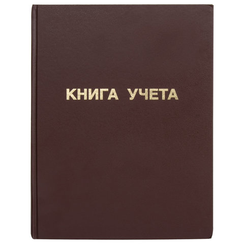 Книга учета 96 л., клетка, твердая, бумвинил, блок офсет, А4 210х265 мм