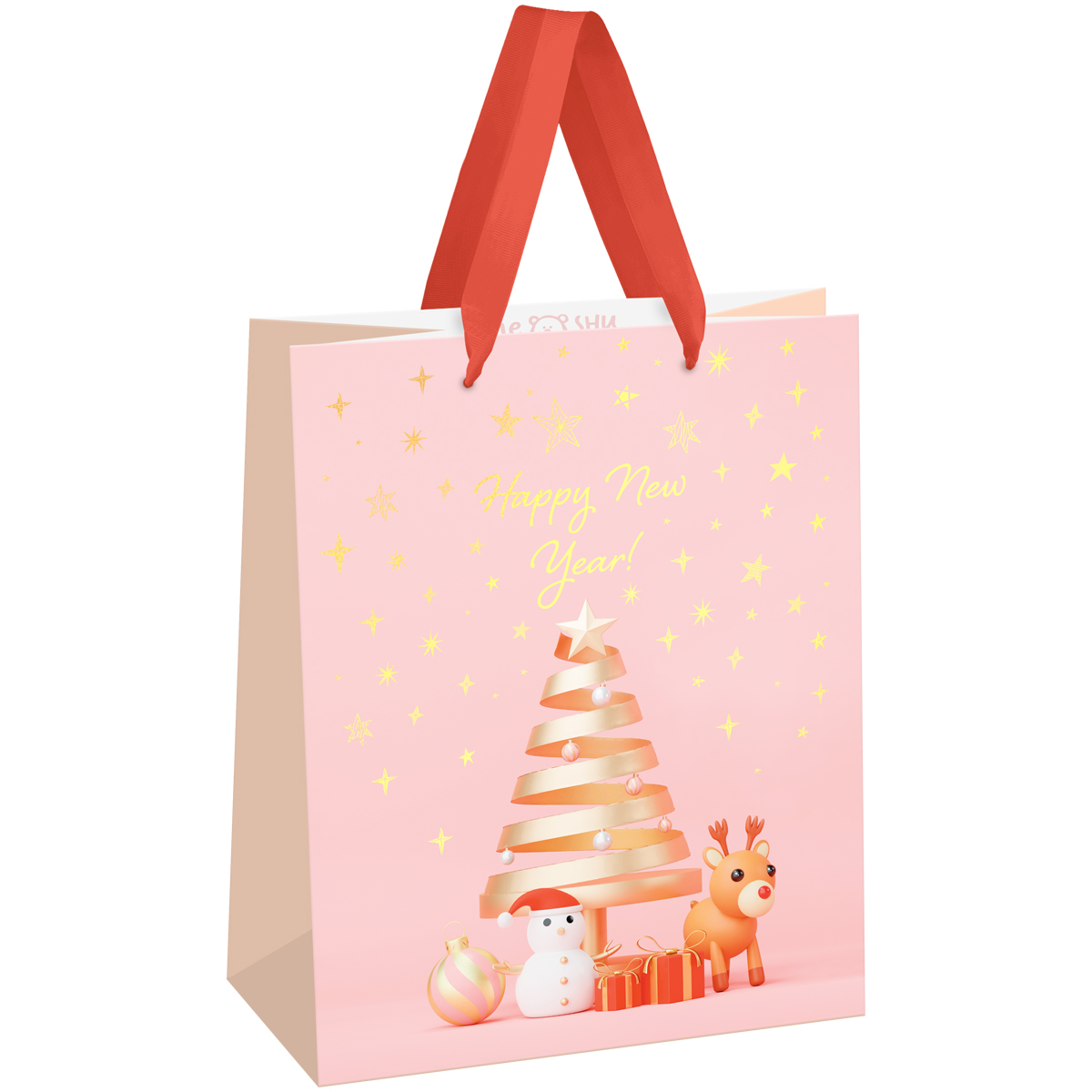 Пакет подарочный 26*32*12см MESHU "Christmas tale", фольга, матовая ламинация