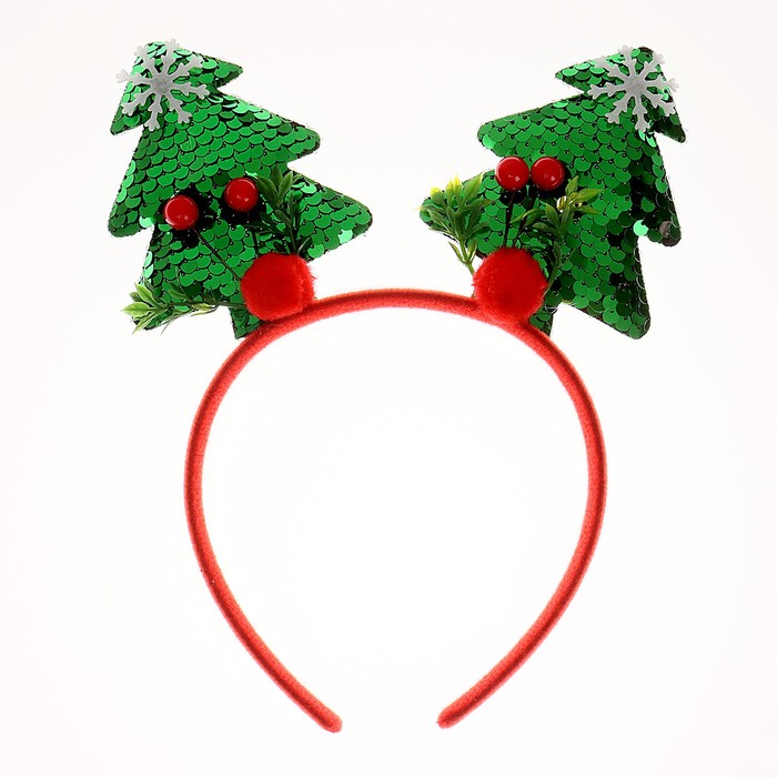 Ободок новогодний карнавальный «Ёлочки»