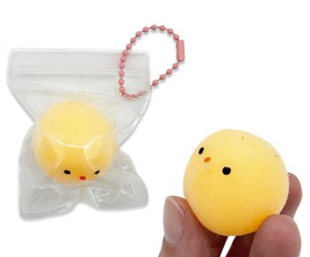 Игрушка DK-397 "Желтый цыпленок" мялка-антистресс, 3,5х3,5см, в зип-пакете