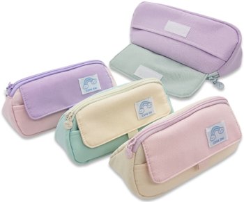 Пенал DM-32 Треугольный, текстиль, 1 отделение на молнии, с наружным карманом на липучке, ассорти, в