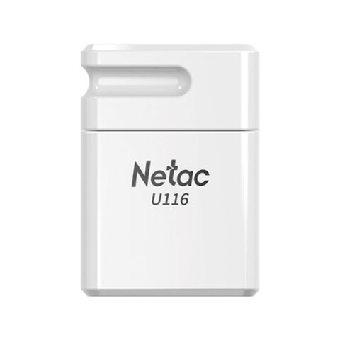 Флеш-диск 16 GB NETAC U116, USB 2.0, белый