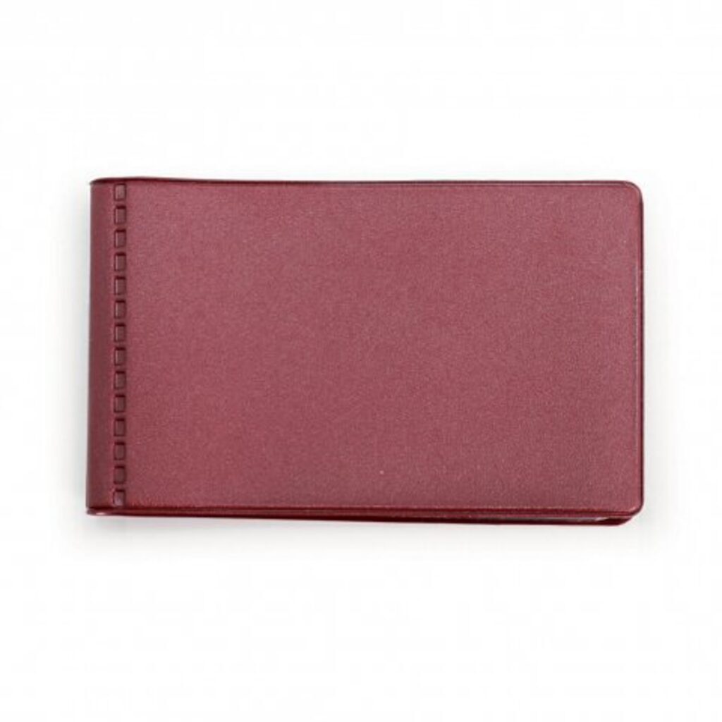 Визитница ПВХ на 28 визиток, бордо