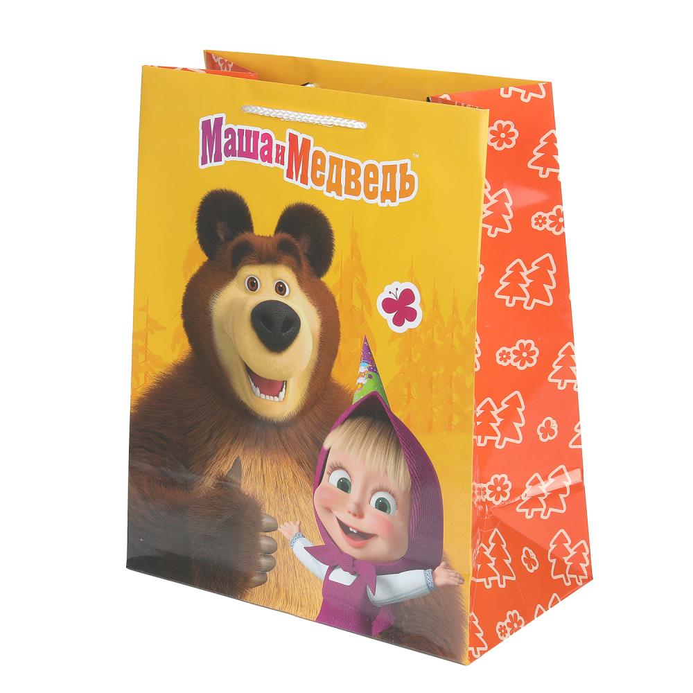 Пакет подарочный глянцевый Маша и Медведь l,140 гр/м2 ЧУДО ПРАЗДНИК в кор.10*12шт