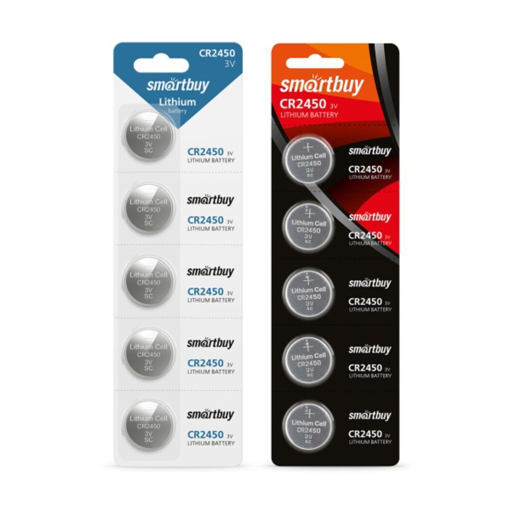 Батарейка-таблетка CR-2450 Smartbuy, блистер, цена за 1 шт Smartbuy